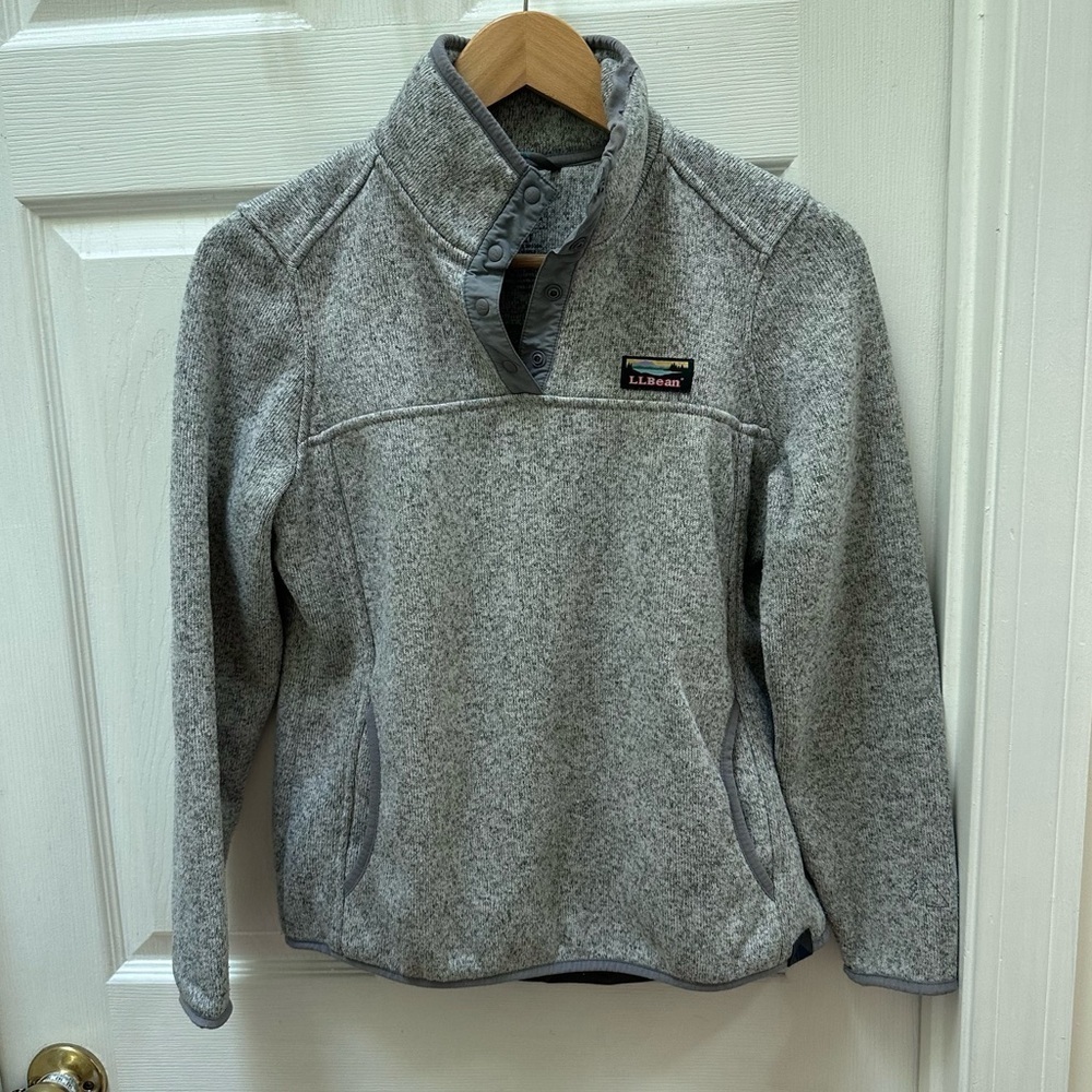 L.L. Bean gray better sweater pullover sweatshirt xs